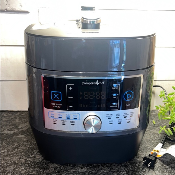 Pampered Chef Other - Pampered Chef Black and Silver Quick Cooker. NEW IN BOX